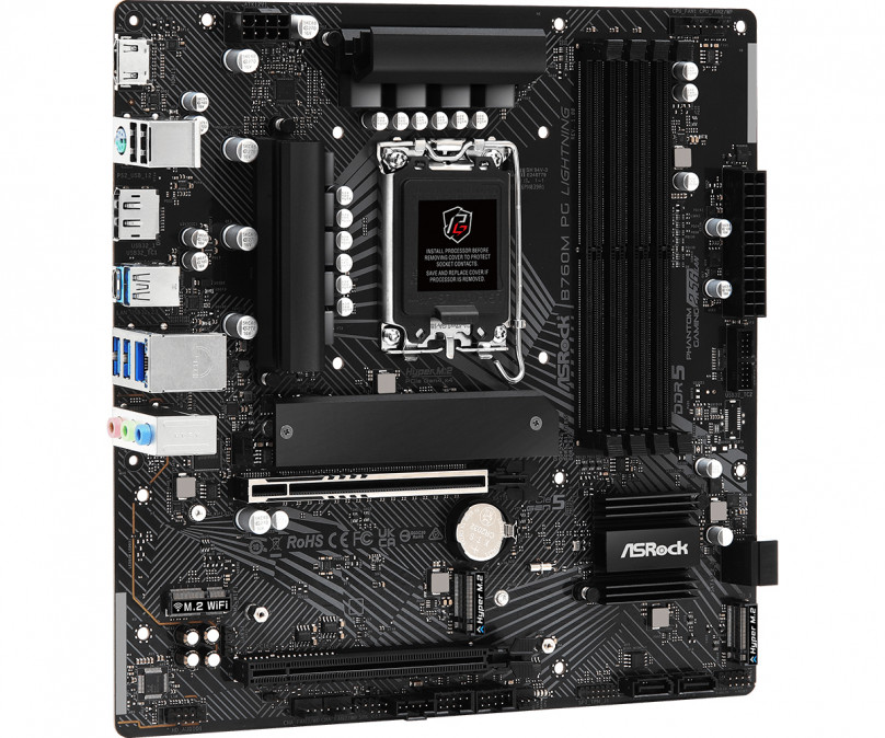 ASROCK Alaplap S1700 B760M PG LIGHTNING INTEL B760, mATX PC