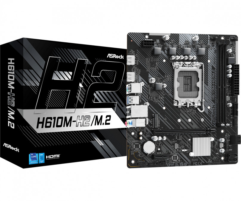 ASROCK Alaplap S1700 H610M-H2/M.2 INTEL H610, mATX PC