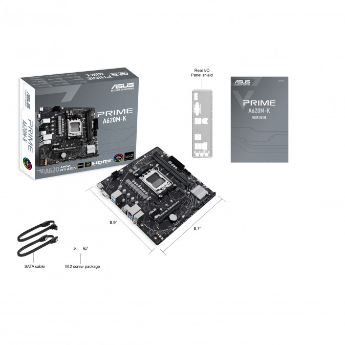 ASUS Alaplap AM5 PRIME A620M-K AMD A620, mATX PC