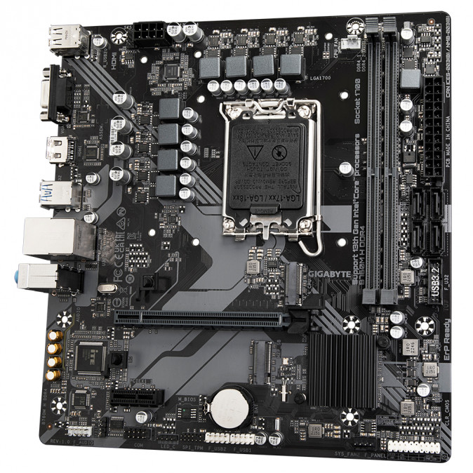 GIGABYTE Alaplap S1700 B760M H DDR4 INTEL B760, mATX PC