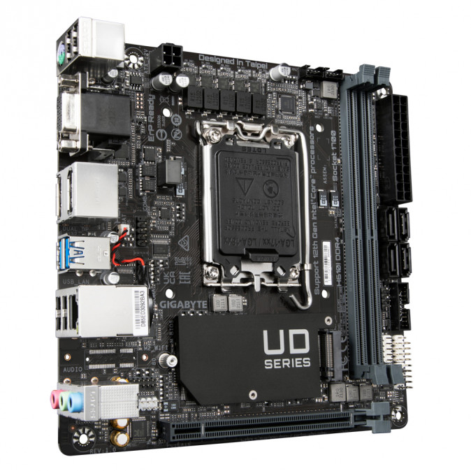 GIGABYTE Alaplap S1700 H610I DDR4 INTEL H610, mini-ITX PC