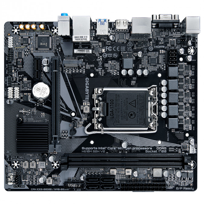 GIGABYTE Alaplap S1700 H610M S2H V2 INTEL H610, mATX PC
