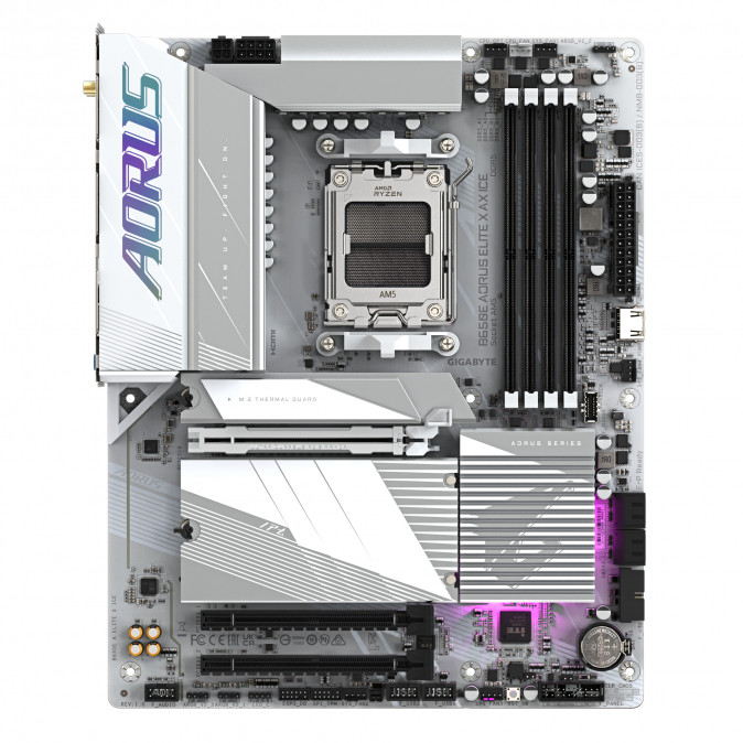 GIGABYTE Alaplap AM5 B650E AORUS ELITE X AX ICE AMD B650, ATX PC