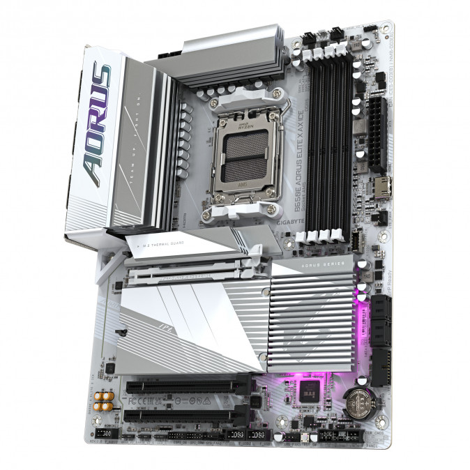 GIGABYTE Alaplap AM5 B650E AORUS ELITE X AX ICE AMD B650, ATX PC