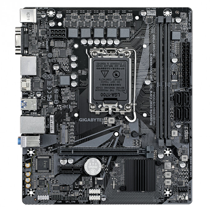 GIGABYTE Alaplap S1700 H610M S2H V3 DDR4 INTEL H610, mATX PC