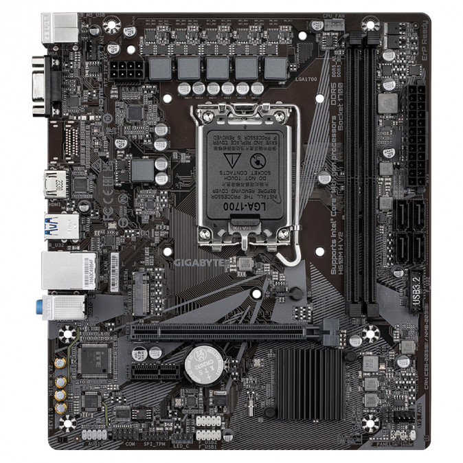 GIGABYTE Alaplap S1700 H610M H V2 INTEL H610, mATX PC