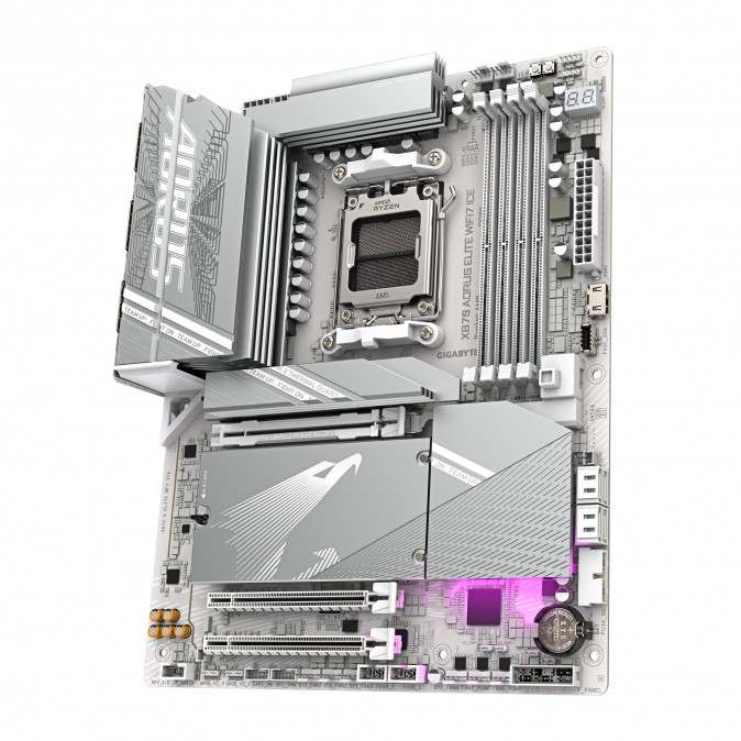 GIGABYTE Alaplap AM5 X870 AORUS ELITE WIFI7 ICE AMD X870, ATX PC