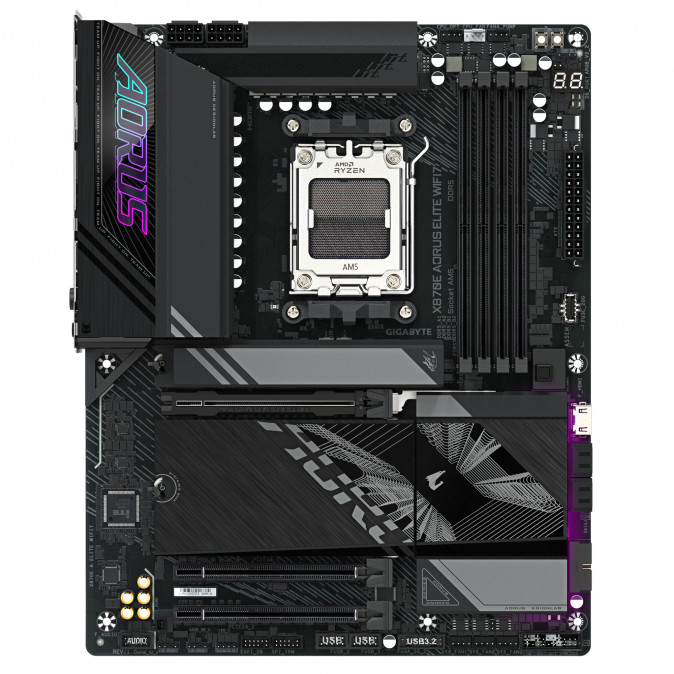 GIGABYTE Alaplap AM5 X870E AORUS ELITE WIFI7 AMD X870, ATX PC
