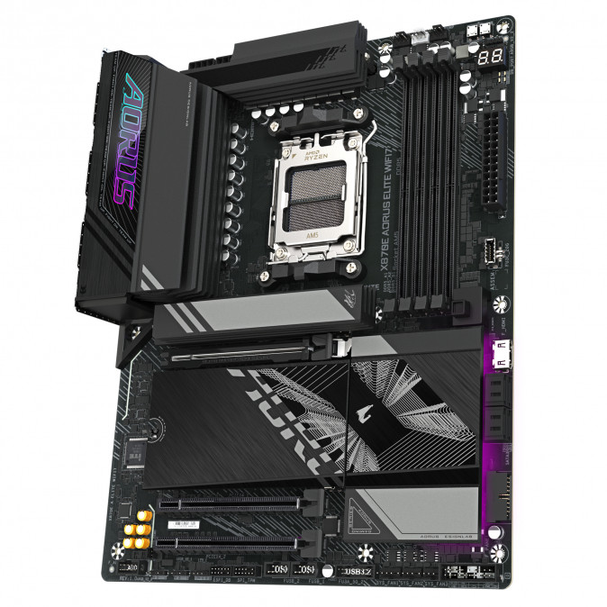 GIGABYTE Alaplap AM5 X870E AORUS ELITE WIFI7 AMD X870, ATX PC