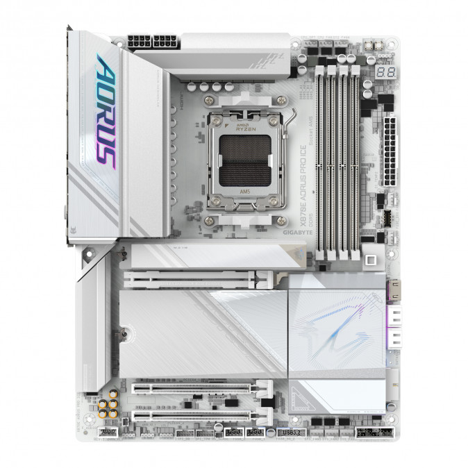 GIGABYTE Alaplap AM5 X870E AORUS PRO ICE AMD X870, ATX PC