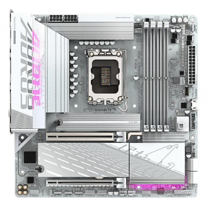 GIGABYTE Alaplap S1851 B860M AORUS ELITE WIFI6E ICE INTEL B860, mATX PC