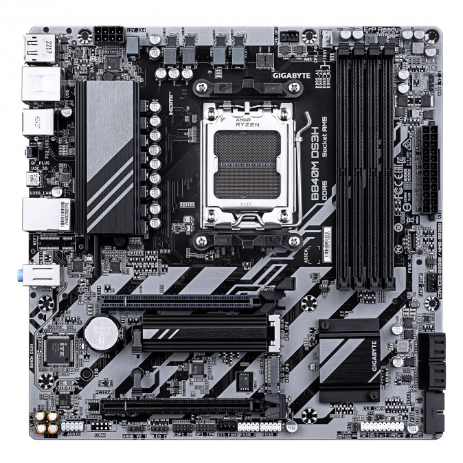GIGABYTE Alaplap AM5 B840M DS3H AMD B840, mATX PC