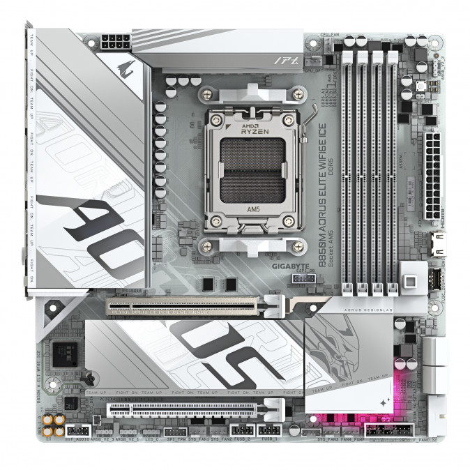 GIGABYTE Alaplap AM5 B850M AORUS ELITE WIFI6E ICE AMD B850, ATX PC