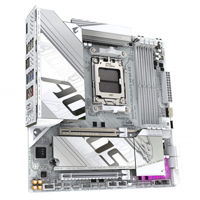 GIGABYTE Alaplap AM5 B850M AORUS ELITE WIFI6E ICE AMD B850, ATX PC