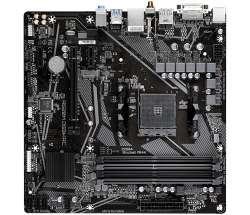 GIGABYTE Alaplap AM4 A520M DS3H AC AMD A520, mATX PC
