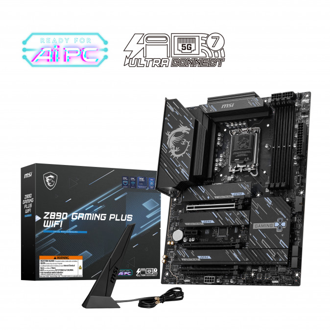 MSI Alaplap S1851 Z890 GAMING PLUS WIFI Intel Z890, ATX PC