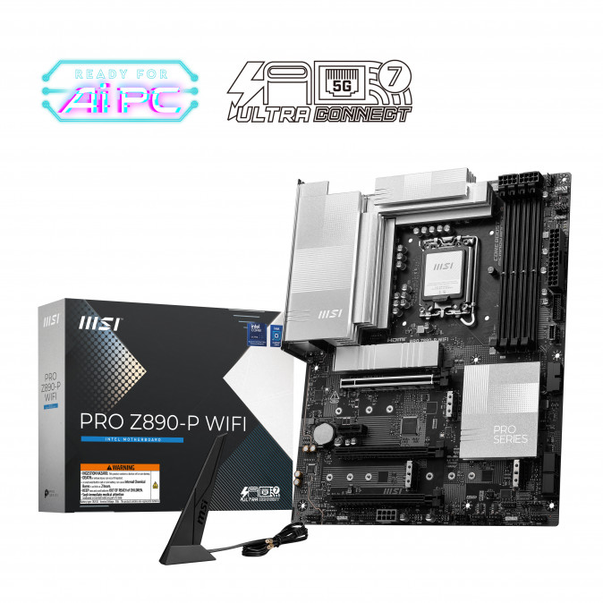MSI Alaplap S1851 PRO Z890-P WIFI Intel Z890, ATX PC