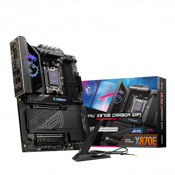 MSI Alaplap AM5 MPG X870E CARBON WIFI AMD X870, ATX PC