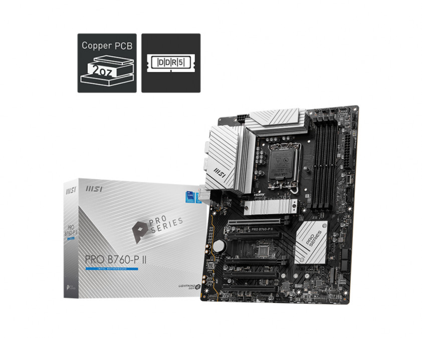 MSI Alaplap S1700 PRO B760-P II Intel B760, ATX PC