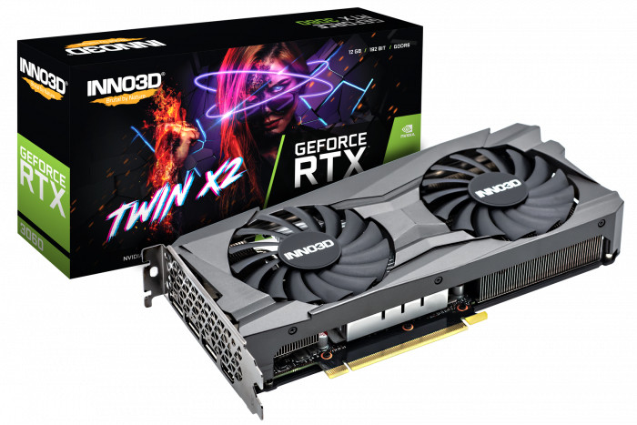 Inno3D GeForce RTX 3060 Twin X2 LHR 12GB GDDR6 192-bit grafikus kártya PC