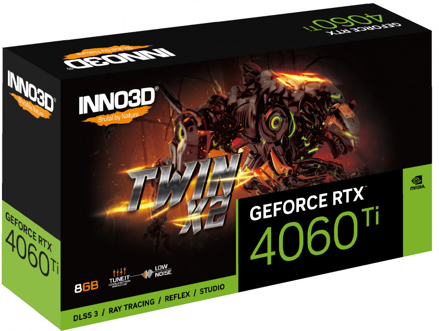 Inno3D GeForce RTX 4060 Ti Twin X2 8GB GDDR6 128-bit grafikus kártya PC
