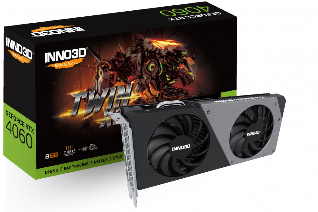 Inno3D GeForce RTX 4060 Twin X2 8GB GDDR6 128-bit grafikus kártya PC