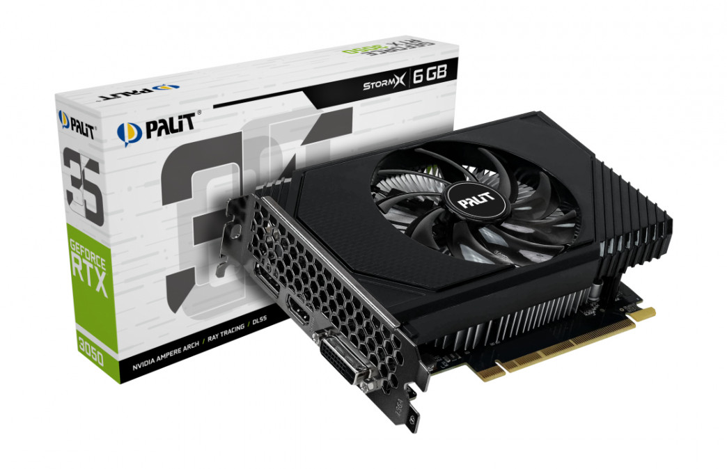 Palit GeForce RTX 3050 StormX 6GB GDDR6 96-bit grafikus kártya PC