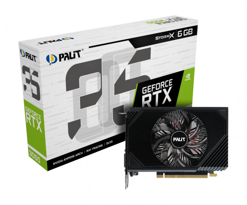 Palit GeForce RTX 3050 StormX 6GB GDDR6 96-bit grafikus kártya PC