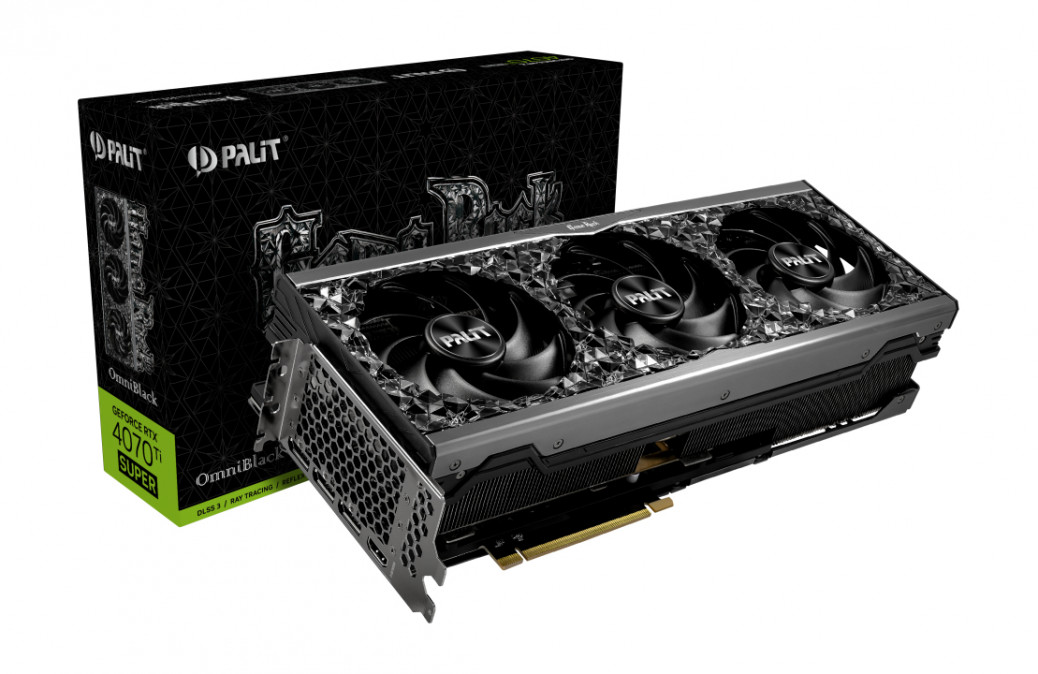 Palit GeForce RTX 4070 Ti SUPER GameRock OmniBlack 16GB GDDR6X 256-bit grafikus kártya PC