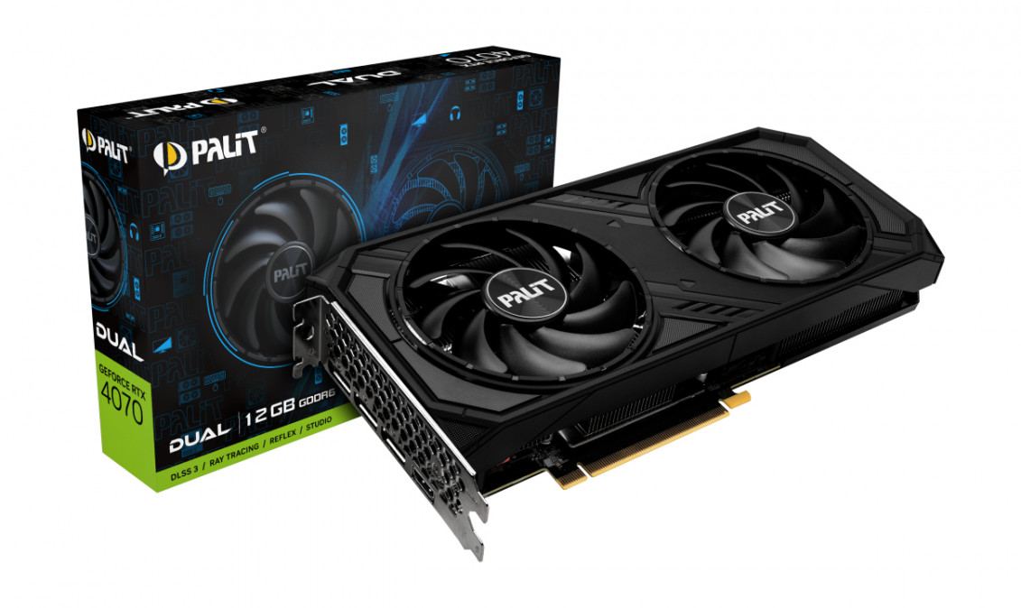 Palit GeForce RTX 4070 Dual 12GB GDDR6X 192-bit grafikus kártya PC