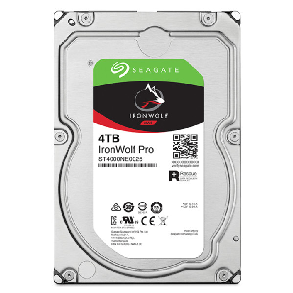 Seagate IronWolf Pro 4TB 7200rpm 256MB SATA3 3,5" HDD fekete PC