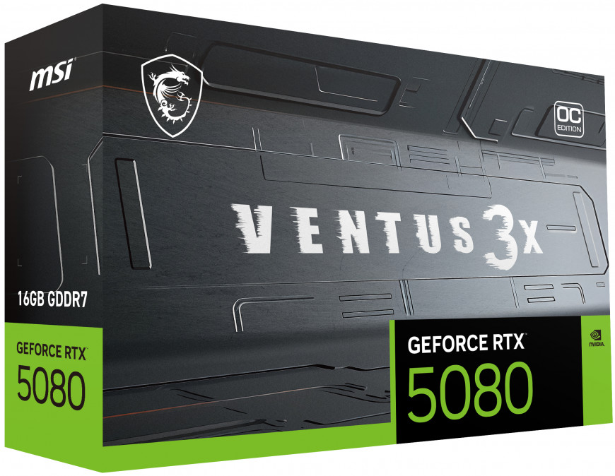 MSI Videokártya PCI-Ex16x nVIDIA RTX 5080 VENTUS 3X PLUS 16GB DDR7 OC PC