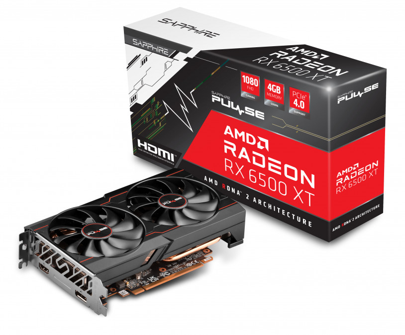 Sapphire Radeon RX6500 XT 4GB DDR6 Pulse Gaming OC PC