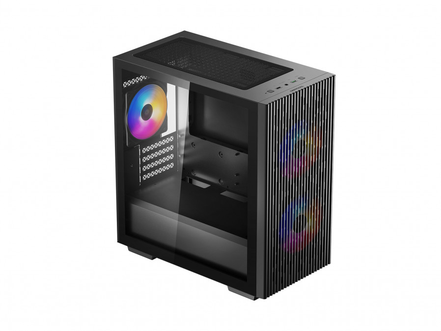 DeepCool Számítógépház - MATREXX 40 3FS (ablakos, 3x LED ventiilátor, mATX, 1xUSB3.0, 1xUSB2.0) PC