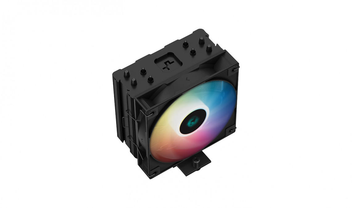 DeepCool CPU Cooler - AG400 BK ARGB (31,6 dB; max, 128,93 m3/h; 4pin csatlakozó, 4 db heatpipe, 12cm, PWM) PC
