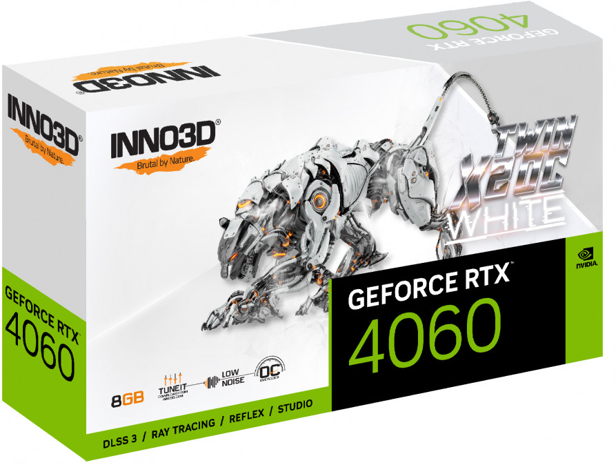 Inno3D GeForce RTX4060 8GB DDR6 Twin X2 OC White PC