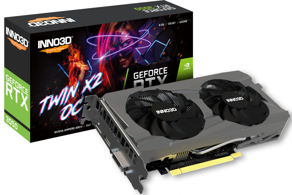 Inno3D GeForce RTX3050 8GB DDR6 Twin X2 OC PC