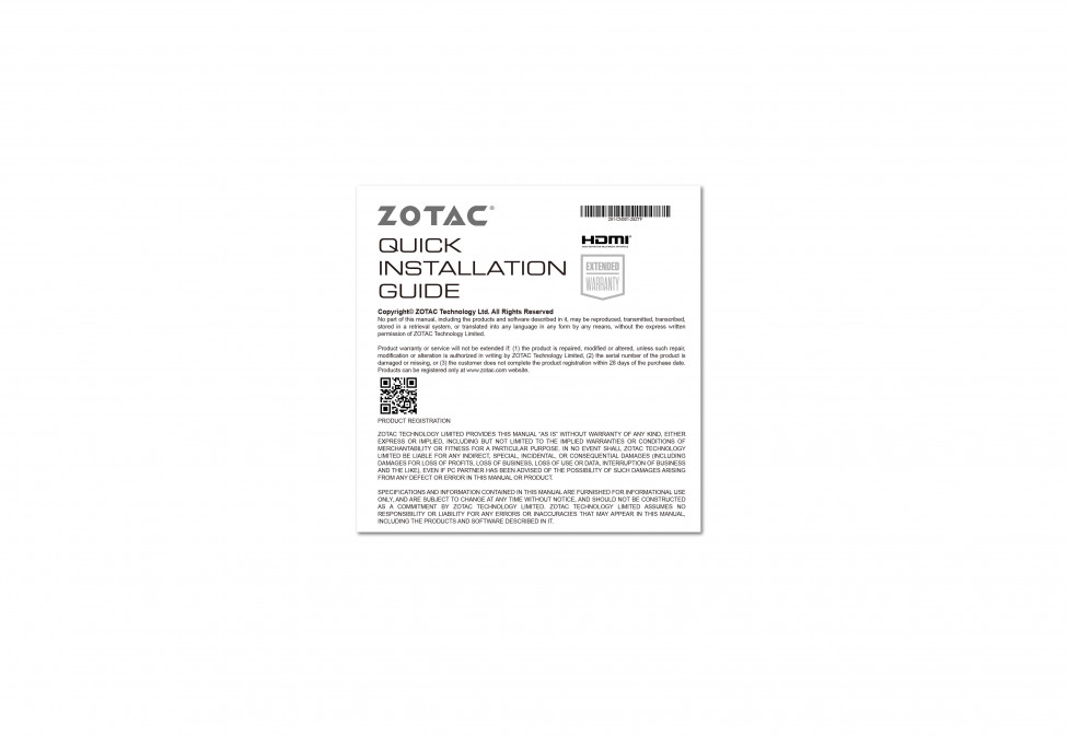 Zotac GeForce RTX3050 6GB DDR6 Solo PC
