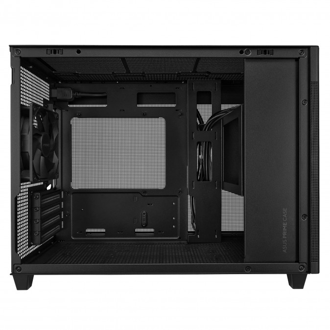 Asus Prime AP201 Tempered Glass táp nélküli ablakos MT Mini Tower számítógépház fekete PC