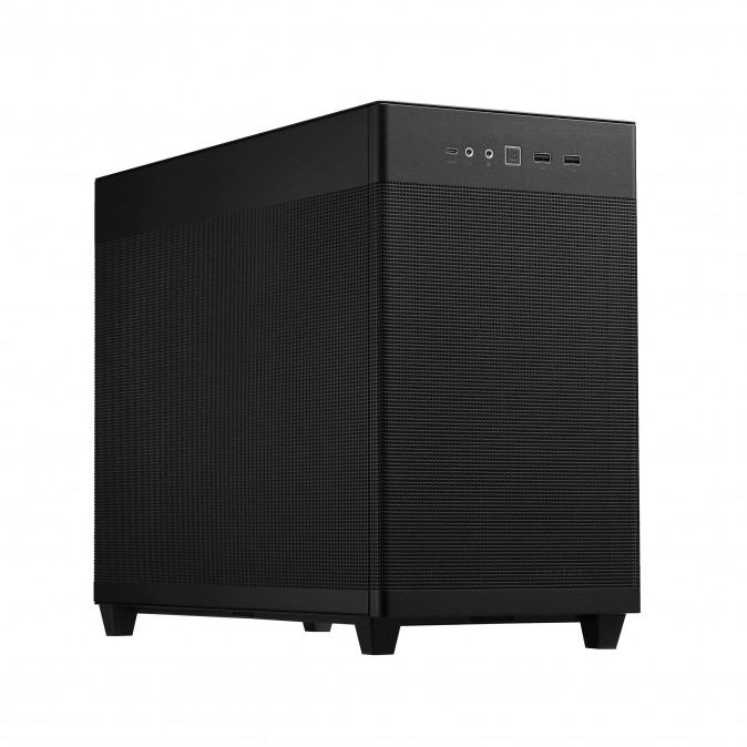 Asus Prime AP201 Tempered Glass táp nélküli ablakos MT Mini Tower számítógépház fekete PC