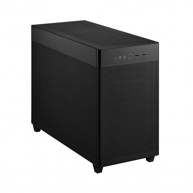 Asus Prime AP201 Tempered Glass táp nélküli ablakos MT Mini Tower számítógépház fekete PC