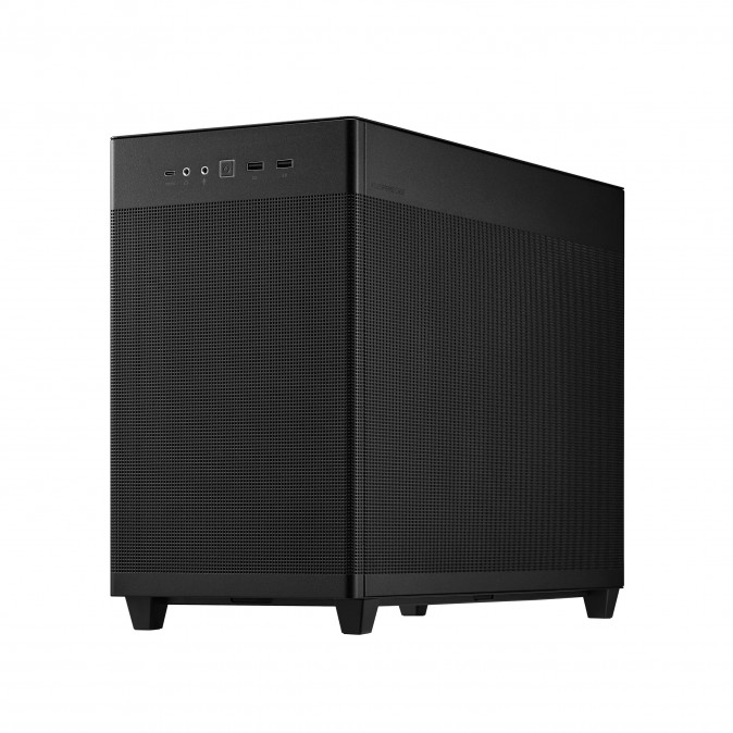 Asus Prime AP201 Tempered Glass táp nélküli ablakos MT Mini Tower számítógépház fekete PC