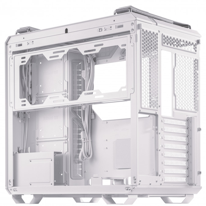 Asus TUF Gaming GT502 táp nélküli ablakos Mid Tower számítógépház fehér PC