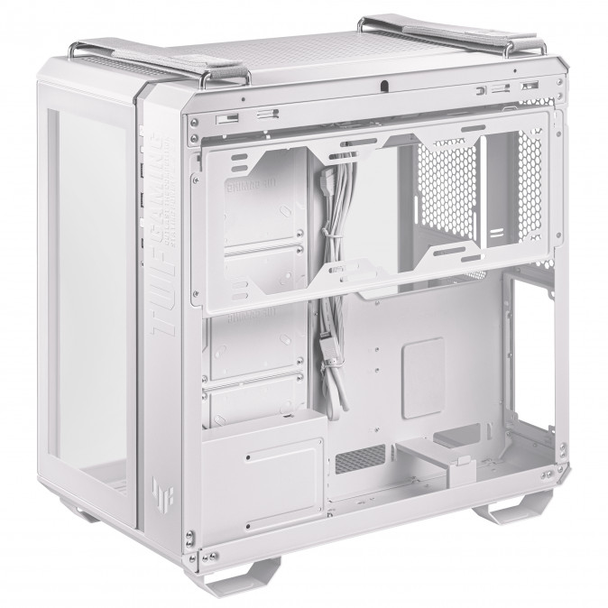 Asus TUF Gaming GT502 táp nélküli ablakos Mid Tower számítógépház fehér PC