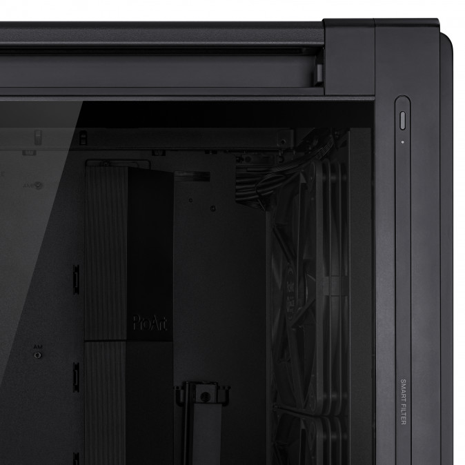 Asus ProArt PA602 TG ARGB BLACK táp nélküli ablakos Mid Tower számítógépház fekete PC