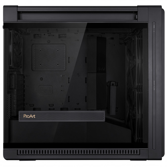 Asus ProArt PA602 TG ARGB BLACK táp nélküli ablakos Mid Tower számítógépház fekete PC