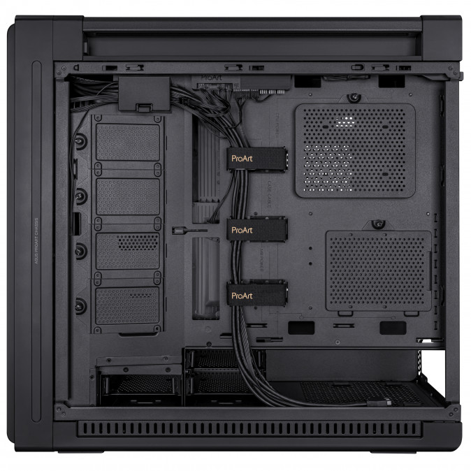 Asus ProArt PA602 TG ARGB BLACK táp nélküli ablakos Mid Tower számítógépház fekete PC