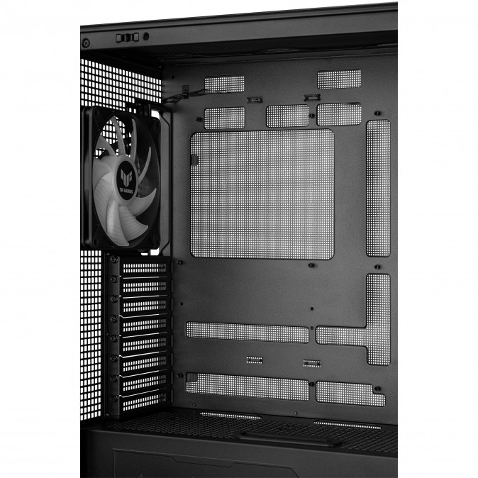 Asus TUF Gaming GT302 TG ARGB BLACK táp nélküli ablakos Mid Tower számítógépház fekete PC