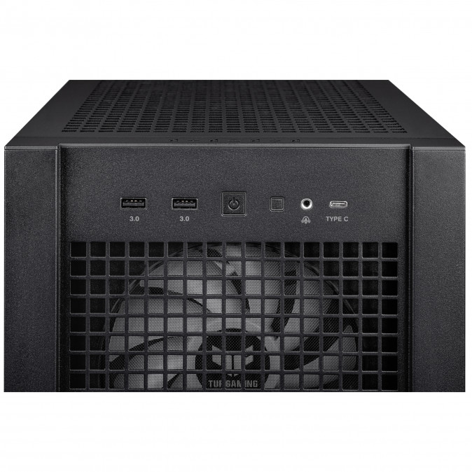 Asus TUF Gaming GT302 TG ARGB BLACK táp nélküli ablakos Mid Tower számítógépház fekete PC
