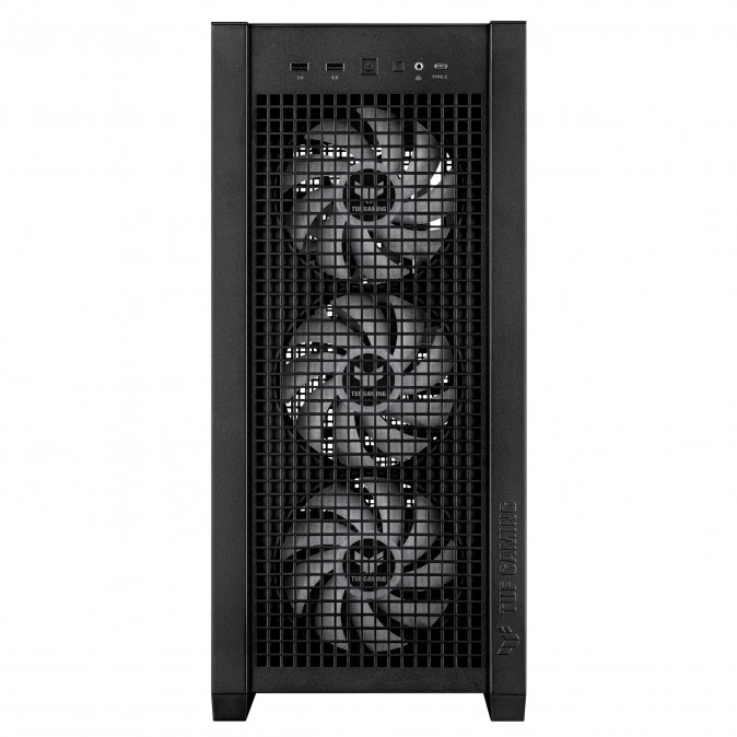Asus TUF Gaming GT302 TG ARGB BLACK táp nélküli ablakos Mid Tower számítógépház fekete PC